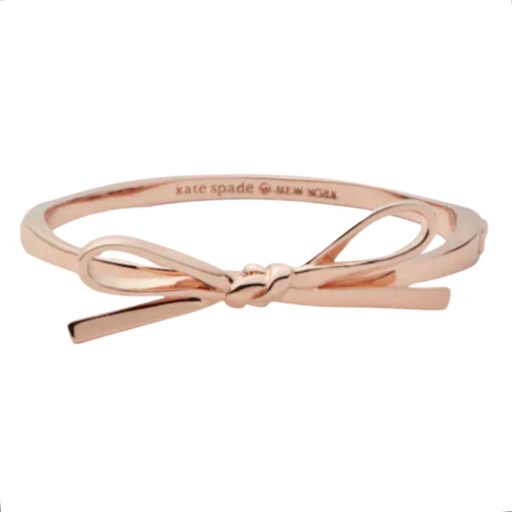 KATE SPADE • Rose Gold Skinny Mini Bow Bangle Bracelet